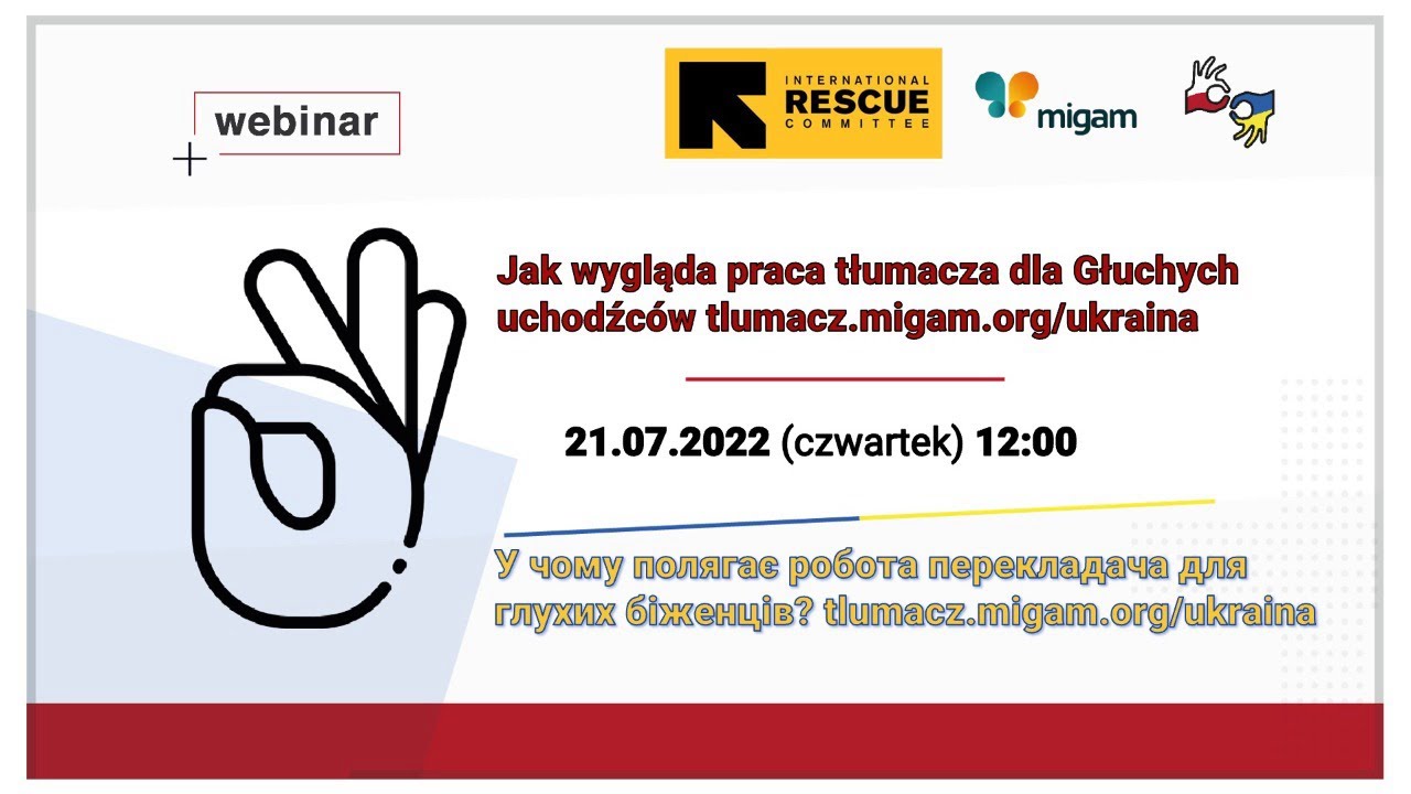 Jak wygląda praca tłumacza dla Głuchych uchodźc&oacute;w tlumacz.migam.org/ukraina