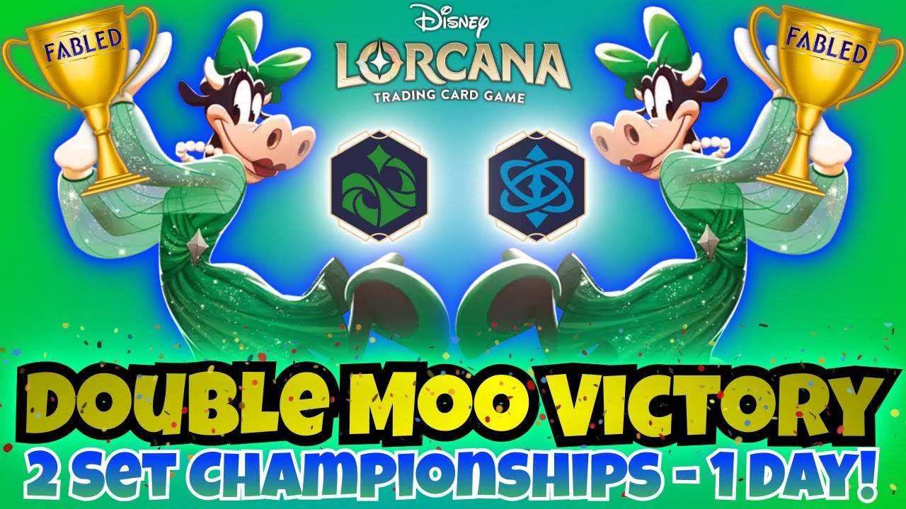 DOUBLE MOO VICTORY 🐄🏆 | Winning Two Lorcana Set Championships in One Day!