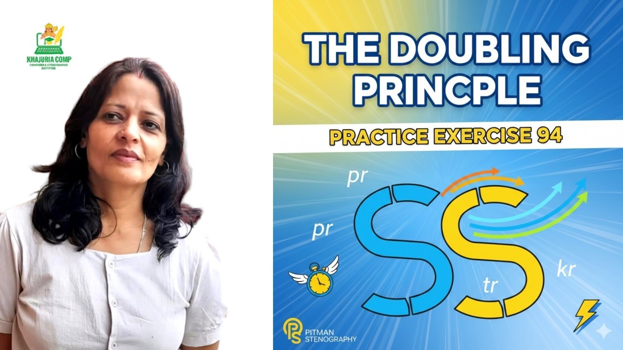 (64) The Doubling Principle – Practice Exercise 94 | Pitman Stenography Speed Mastery