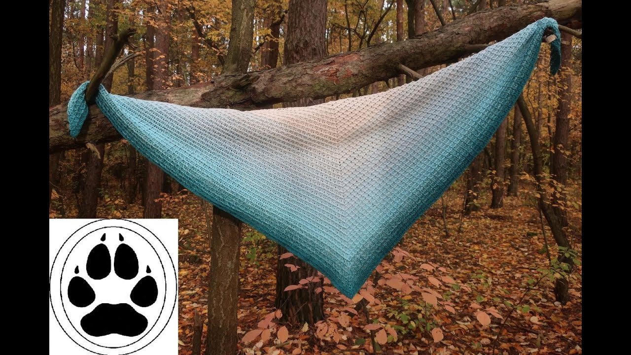 Chusta na szydełku wzór waflowy, chusta wzór wafel ciepła chusta na szydełku CROCHET WAFFLE SHAWL