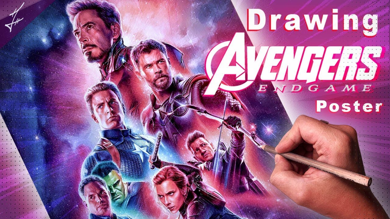 Drawing Avengers End Game Poster (FINAL) | Time-lapse Speed Drawing |