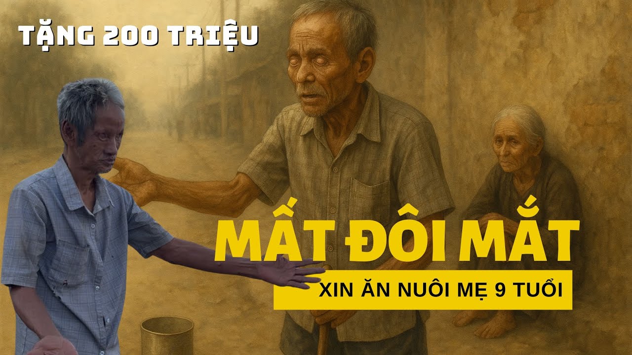 Nơi cất cọc tiền gần 200TRIỆU của người con trai 65 tuổi mất đôi mắt xin ăn nuôi mẹ già 90 tuổi