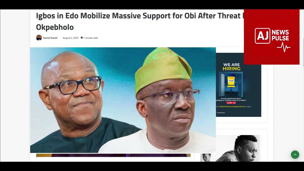 BREAKING: Igbo Community in Edo Rises to Support Peter Obi After Shocking Threat from Governor!