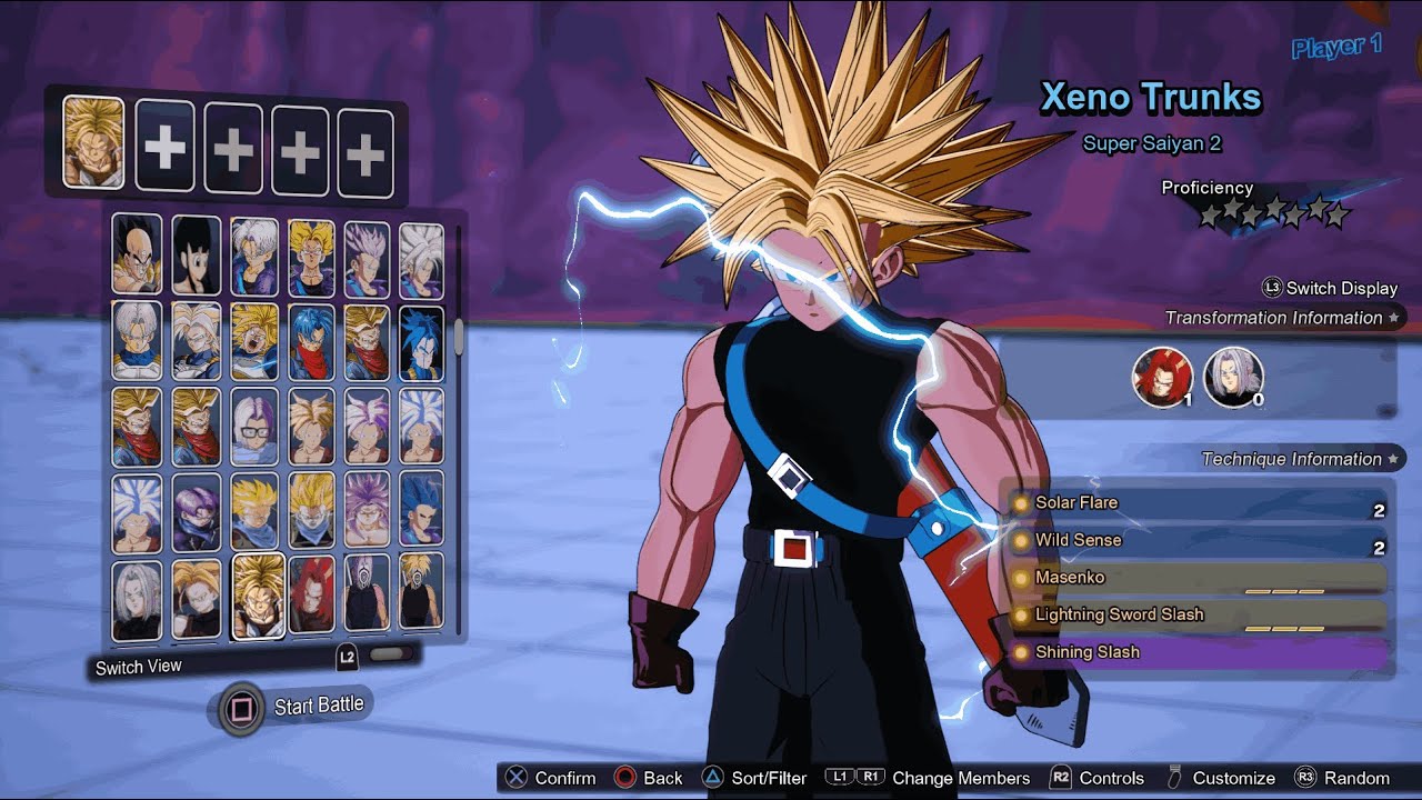 Dragon Ball Sparking Zero - Xeno Trunks SSJ 2 VS Negative Goku SSJ 2