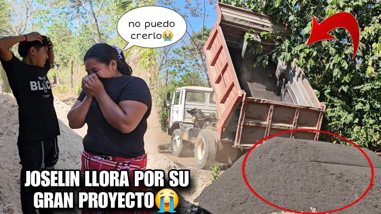 JOSELIN Llora Al Ver La Gran Cantidad De Arena Que Llego Para El Piso De Su Casa😭Axel Quedo En Shok😱