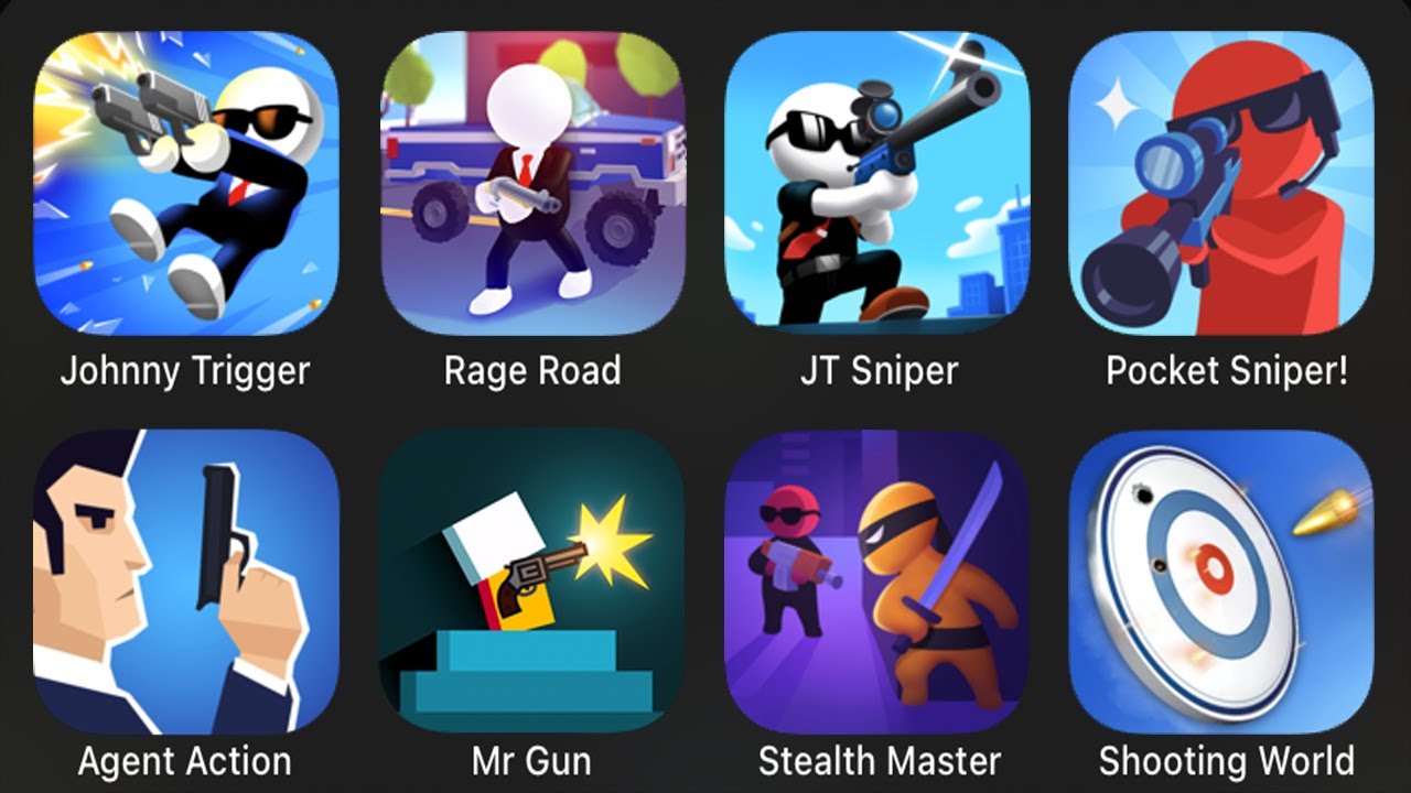 Johnny Trigger,Rage Road,JT Sniper,Poket Sniper,Agen Action,Mr Gun,Stealth Master,Shooting World