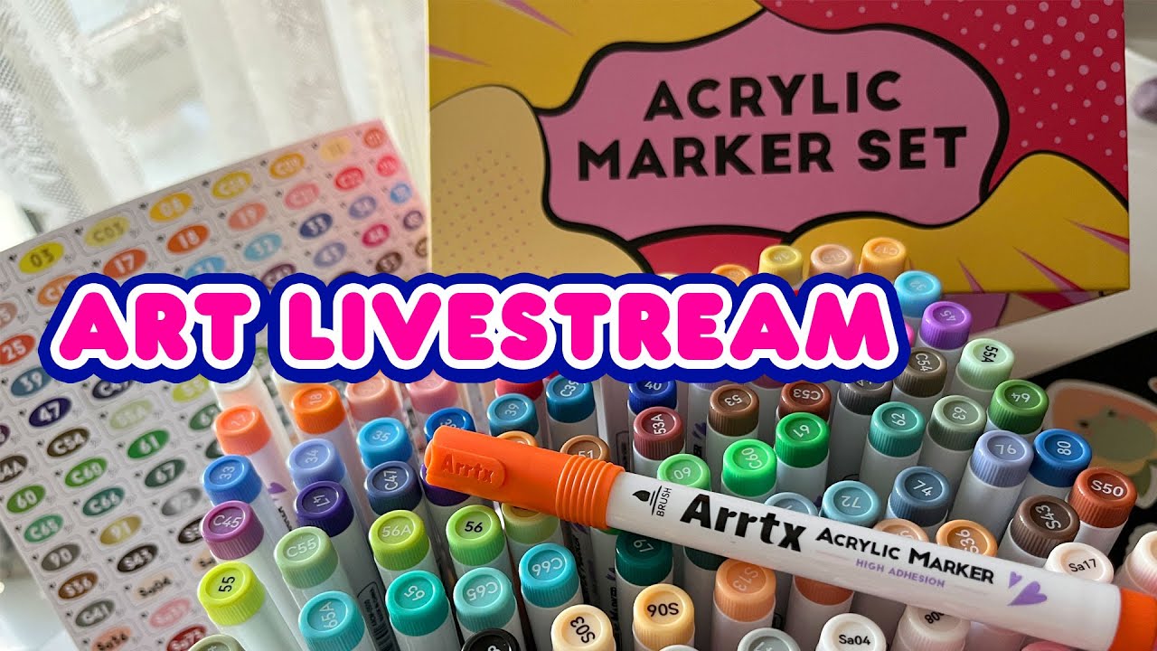 BIRTHDAY ART LIVESTREAM | trying arrtx paint markers!