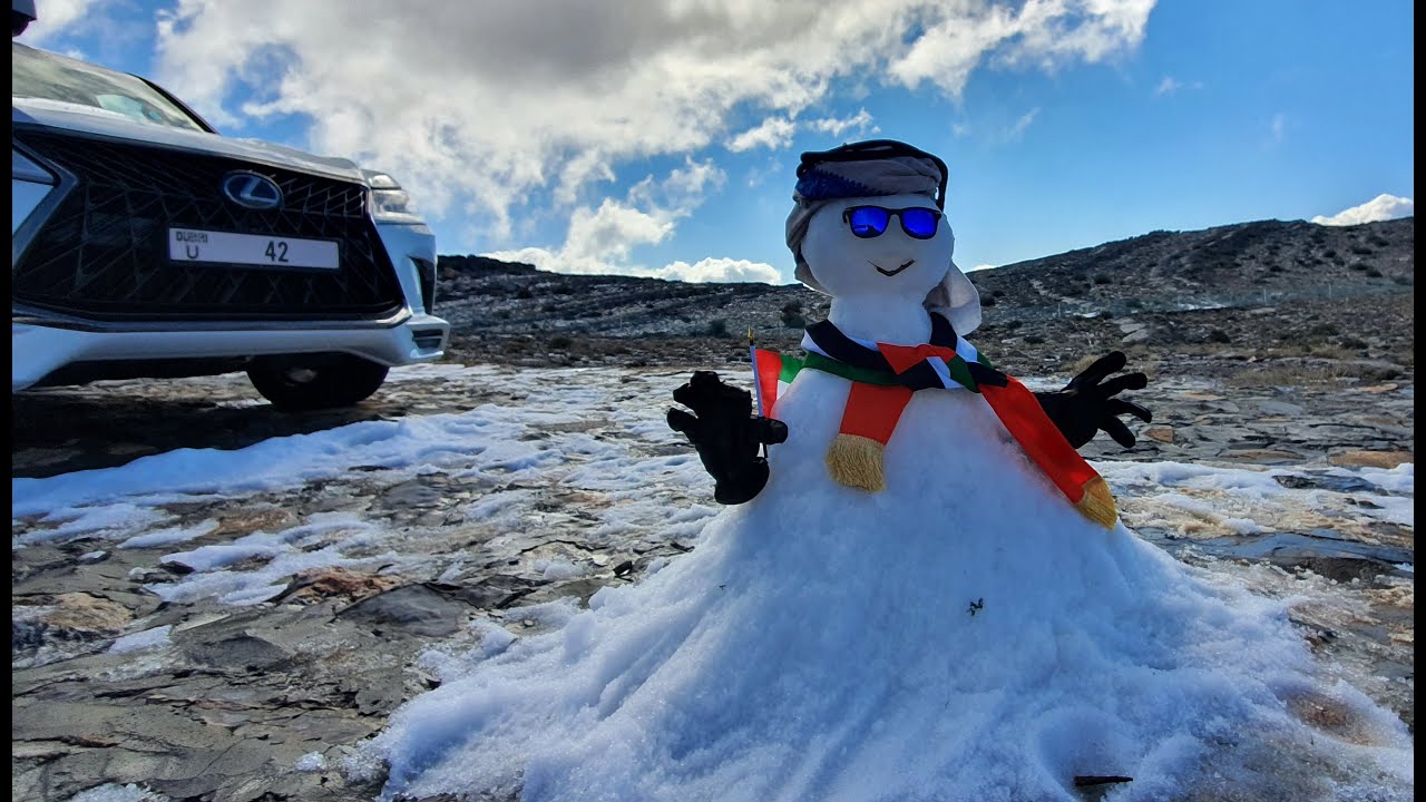 snowman on Jais mountain  رجل الثلج على قمة جبل جيس