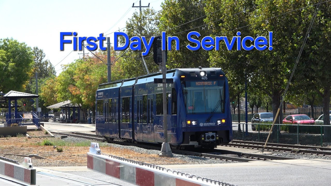 Low Floor Siemens S700 First Day Of Service On Sacramento Light Rail Gold Line September 1st, 2024