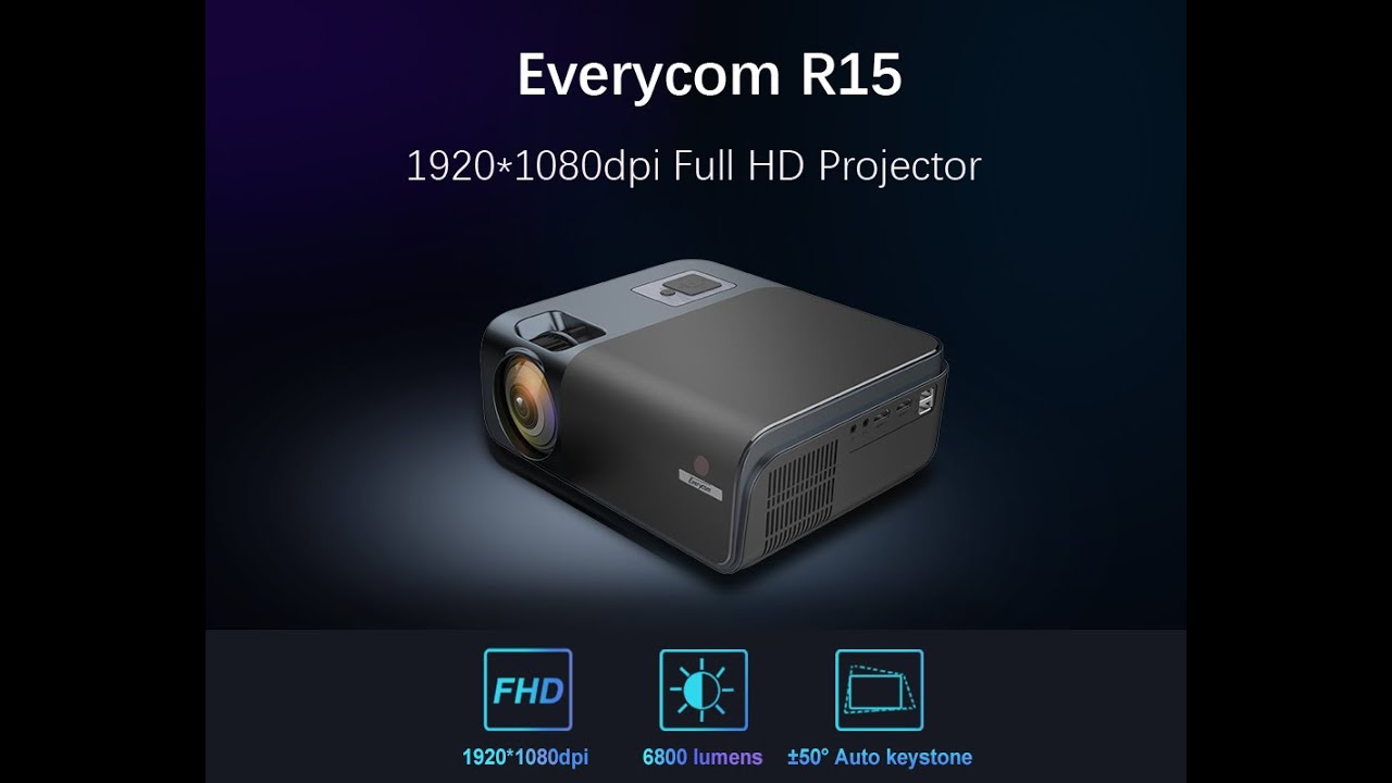 Everycom R15 LED Bluetooth Full HD Projector 6800 lumens