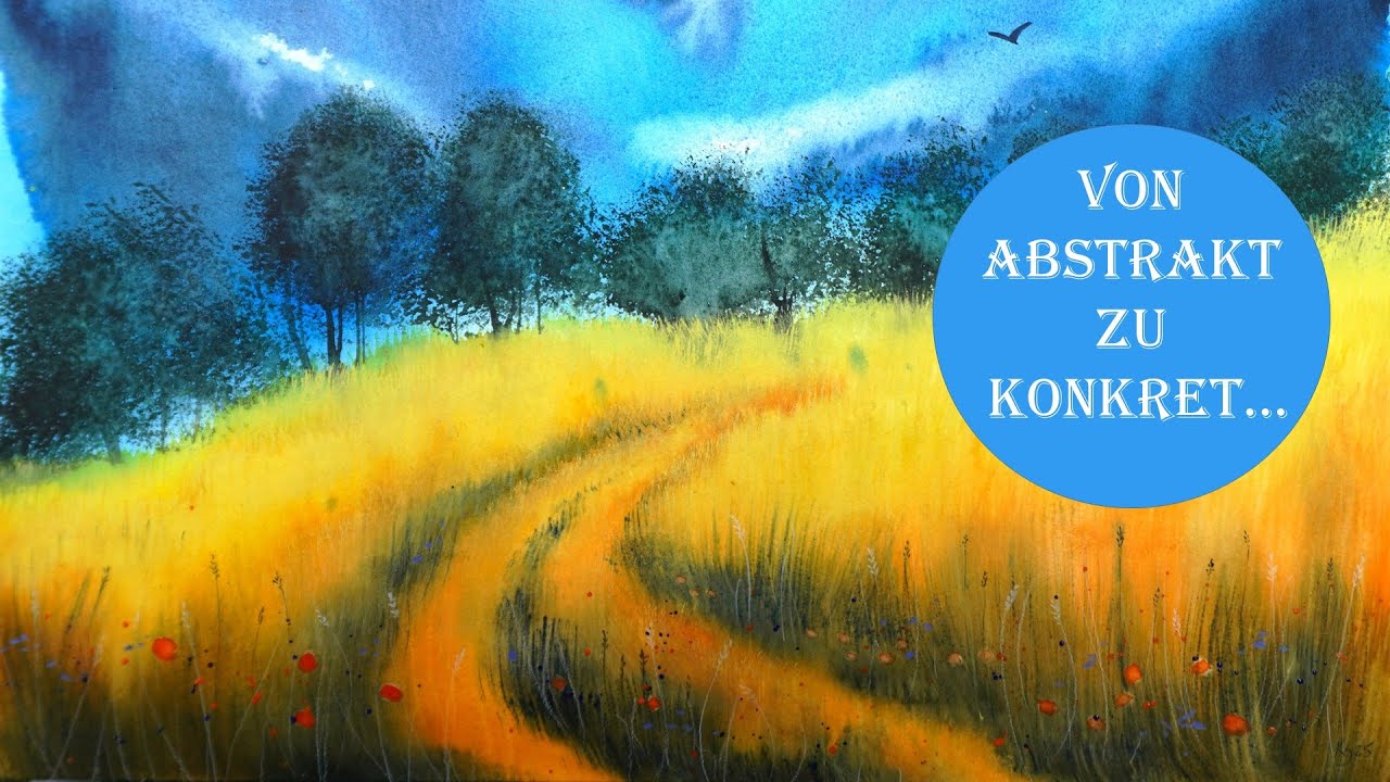 FARBEN richtig kombinieren! Getreidefeld in 3 Schritten - watercolor