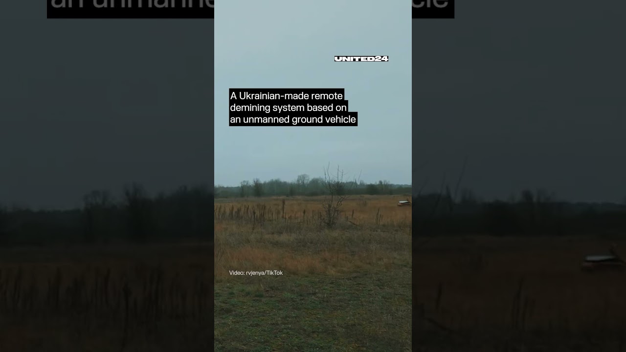 Ukrainian-made Remote Demining System in Action #warinukraine