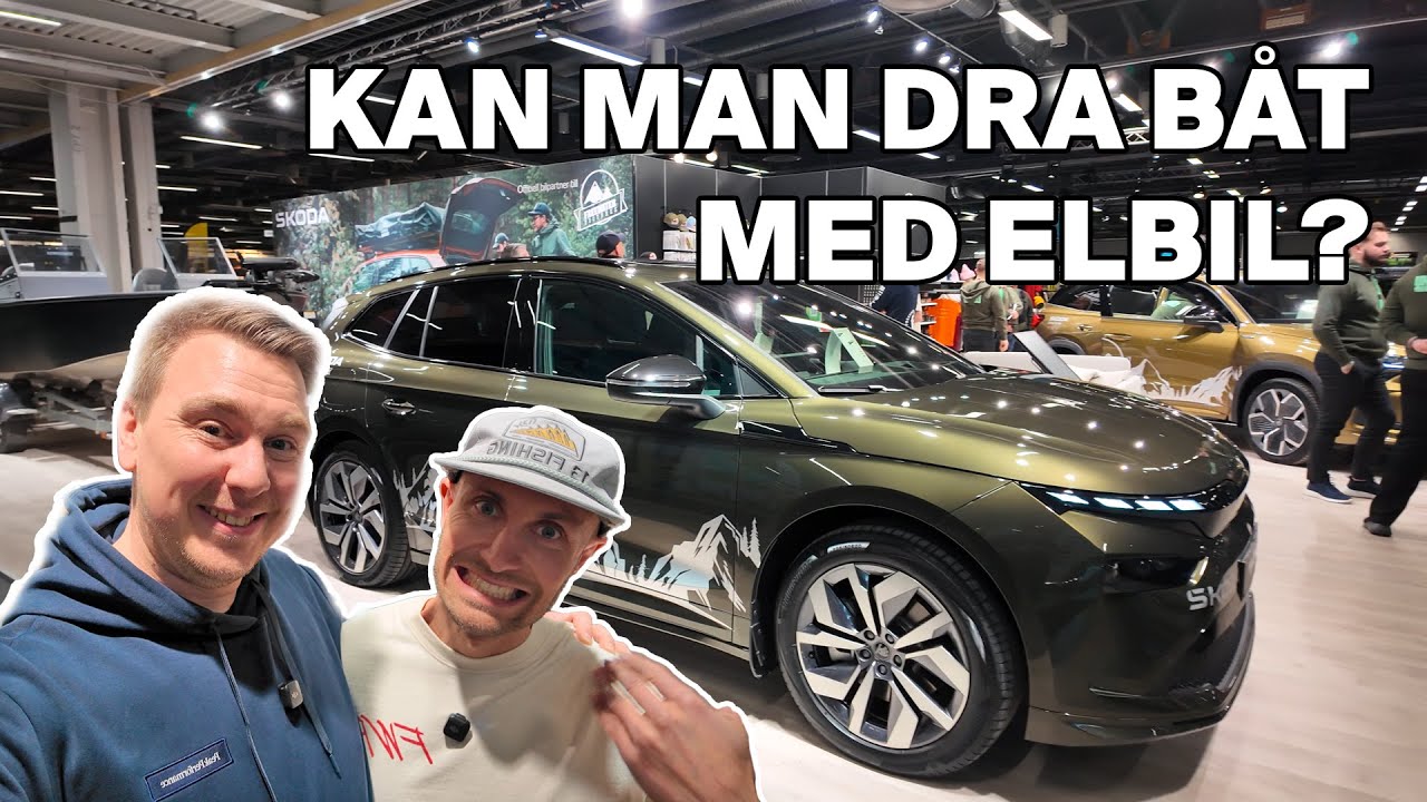 Dra b&aring;t med elbil, funkar det ens? Freewater har k&ouml;rt nya Skoda Enyaq! #skoda #fishing #elbil
