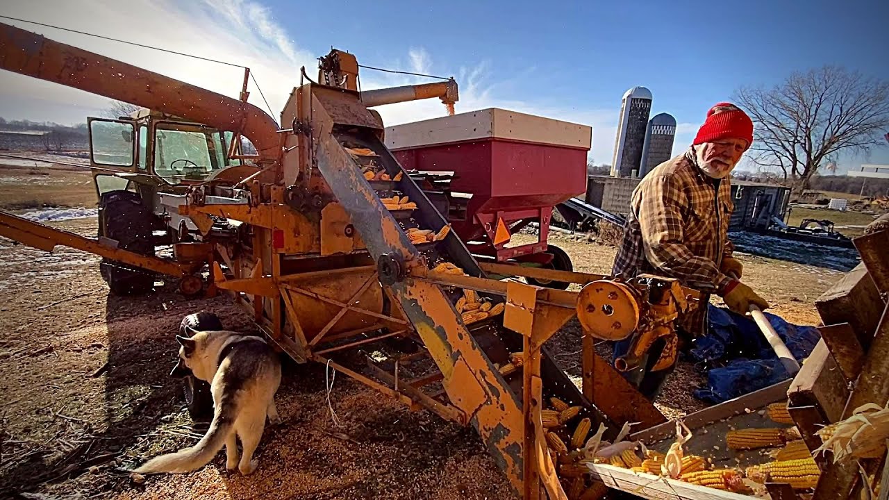 Early Spring Happenings & Shelling Corn for Wildlife Feed