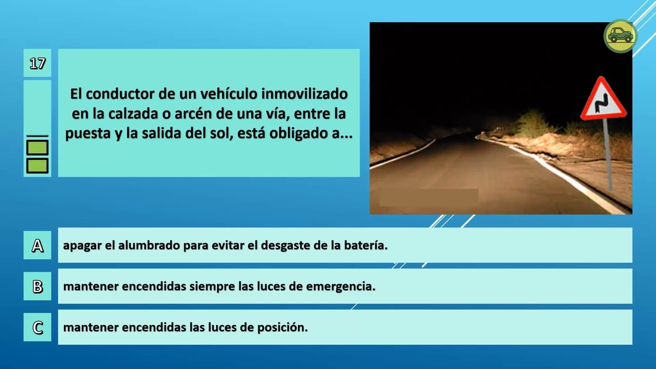 Test de conducir dgt gratis - examen teorico de conducir 2022 espa&ntilde;a - test 1