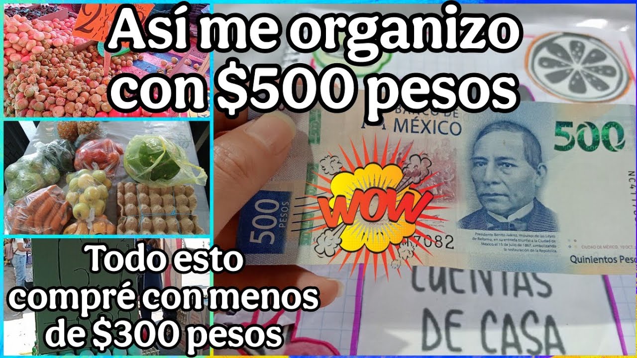 💵COMO ORGANIZO MI GASTO SEMANAL CON $500 💰
