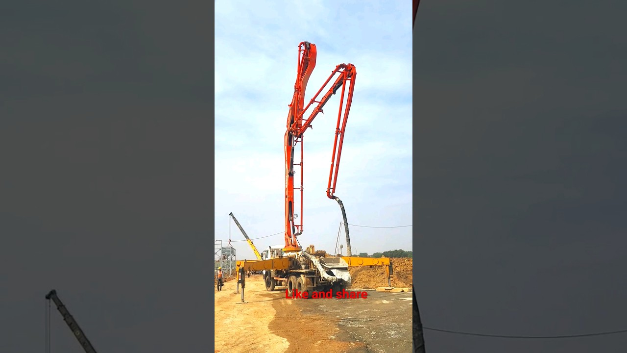 concrete pump machine boom pressure remote control pump 👆👍💯  #pump #boom #machine
