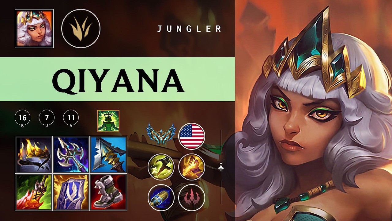 Qiyana Jungle vs Kha'Zix - NA Challenger Patch 26.05