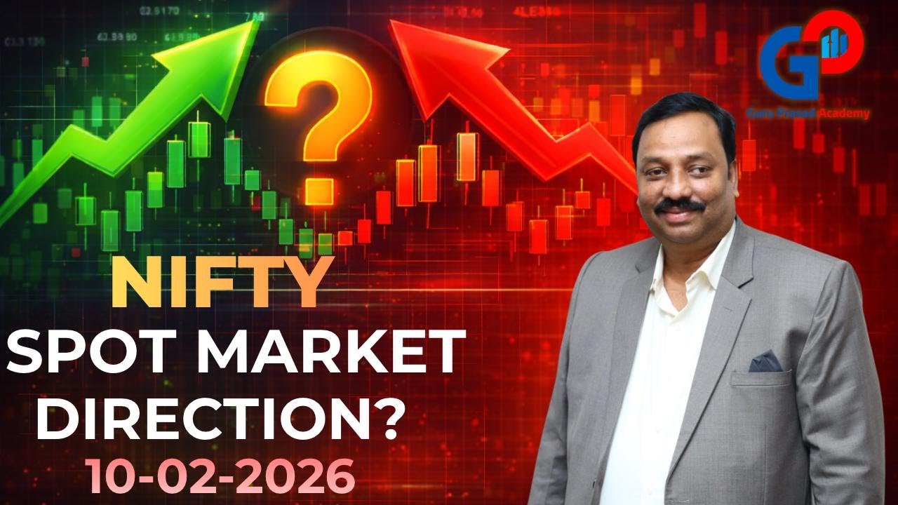 GuruPrasadAcademy| నిఫ్టీ (NIFTY SPOT)స్పాట్ మార్కెట్ డైరెక్షన్(10-02-2026)
