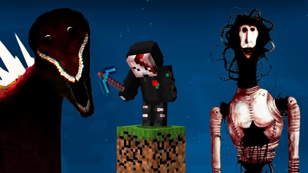 Ich habe einen OneBlock mit einem Horror Mod in Minecraft überlebt