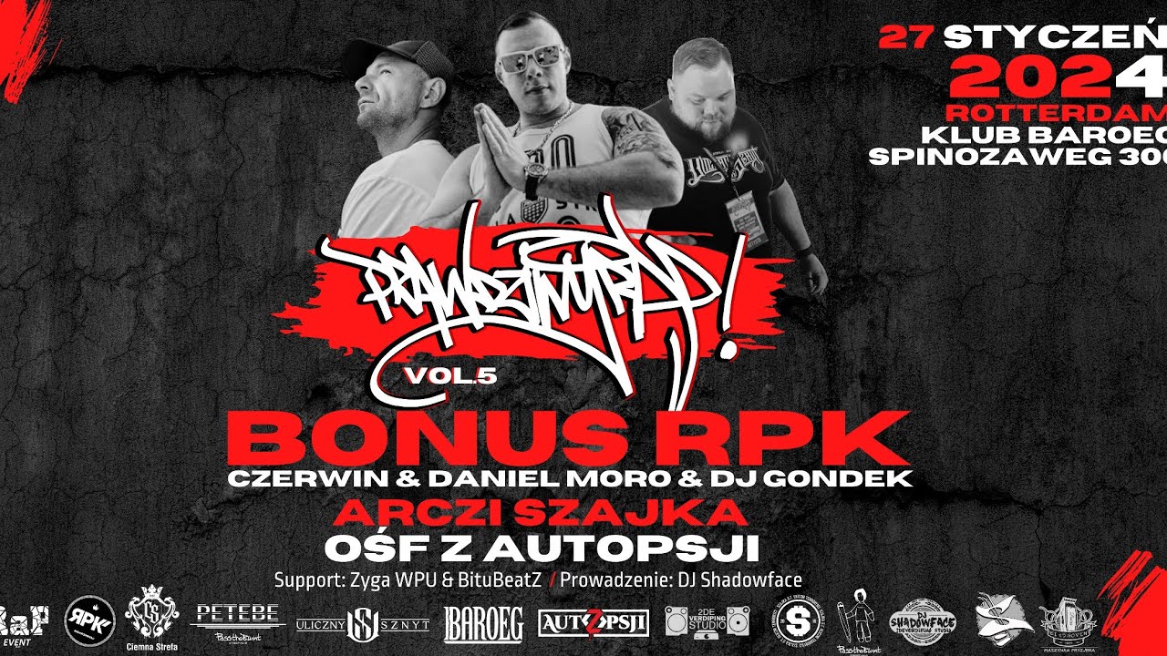 BONUS RPK ARCZI SZAJKA OŚF Z AUTOPSJI + GOŚCIE CAŁA RELACJA Z KONCERTU ROTTERDAM 27.01.2024