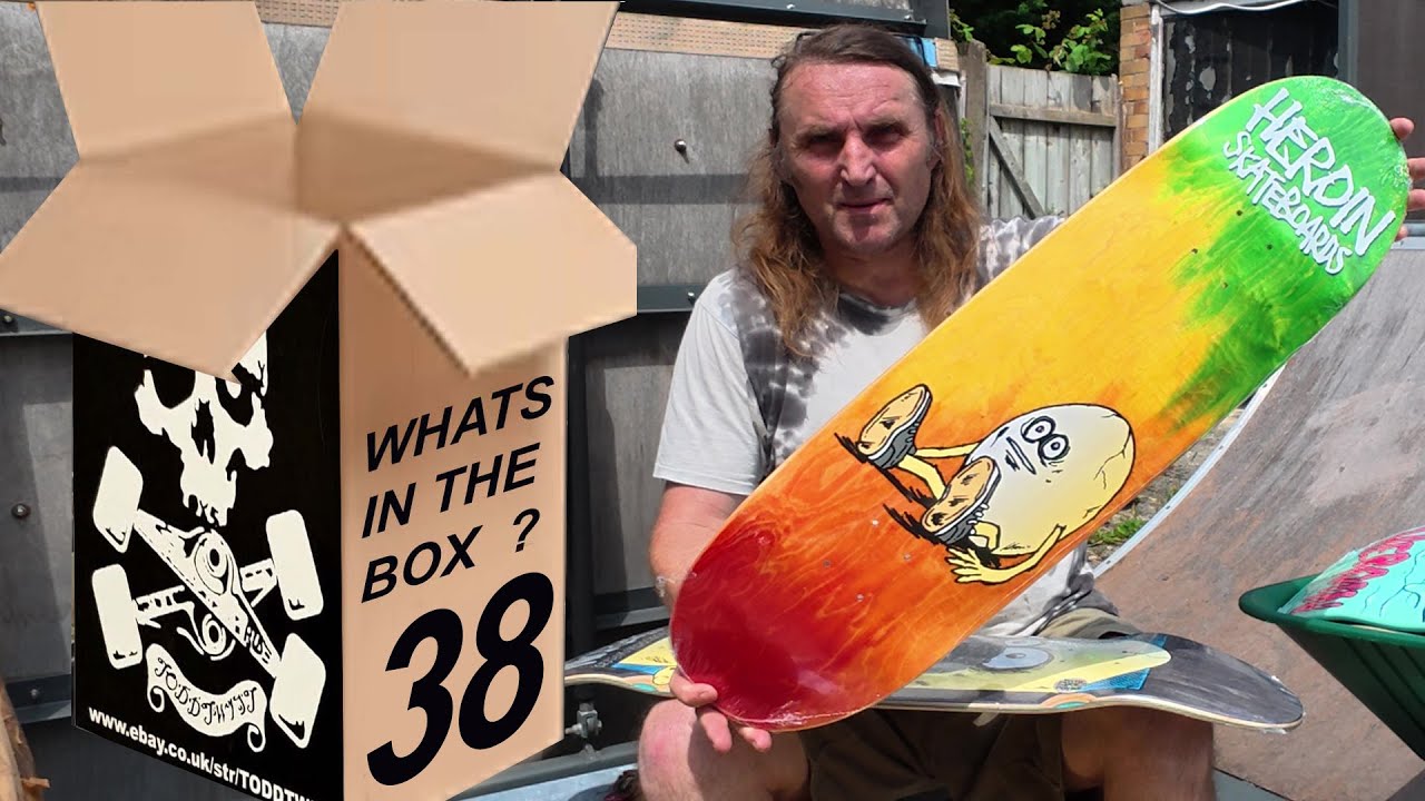 WHATS IN THE BOX 38 ? Toddtwist Skateboard Shop unboxing. Heroin & Death skateboards