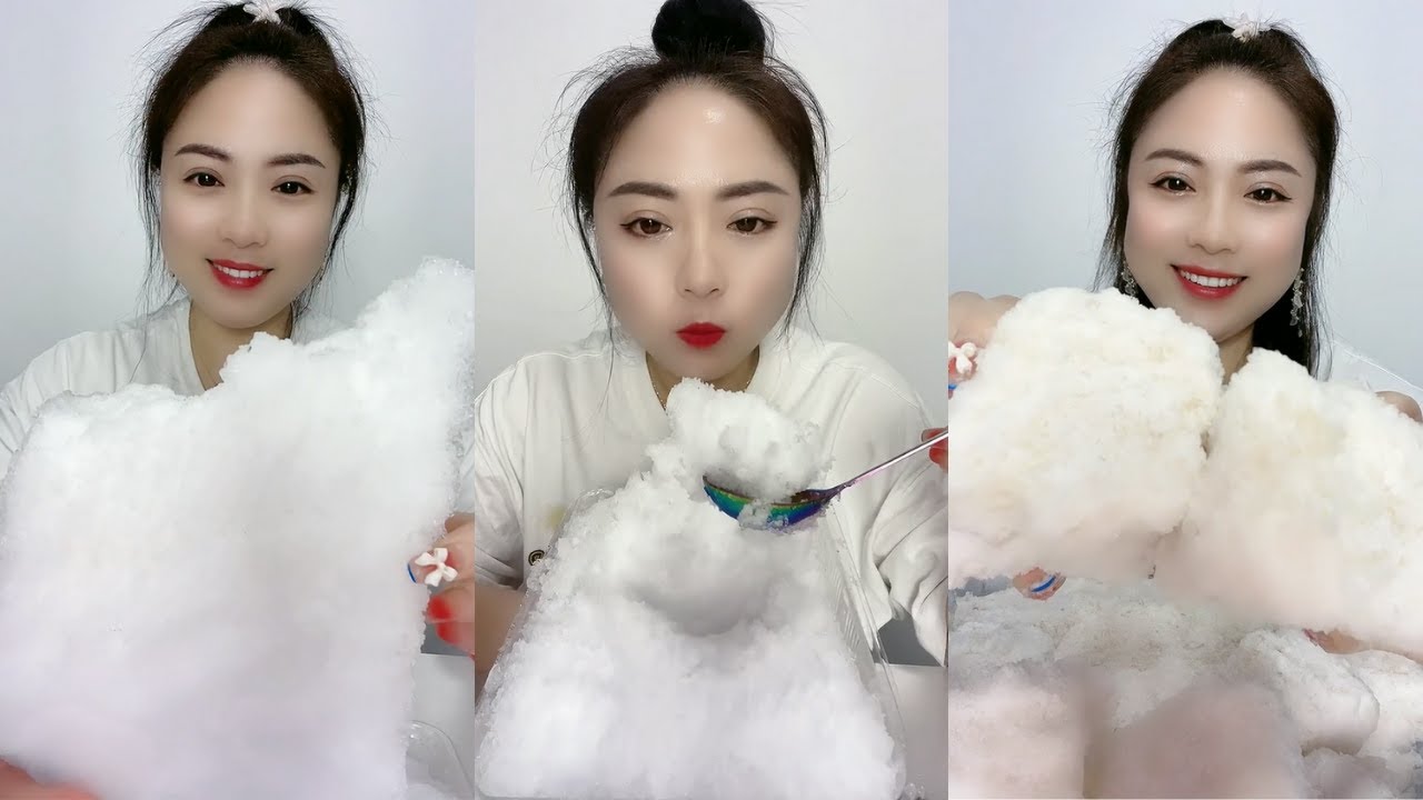 얼음ASMR 얼음먹방 WHITE ICE EATING ❄️ FREEZER FROST CHUNK ICE CRUNCH ICE COTTON SLUSH ICE EATING ASMR