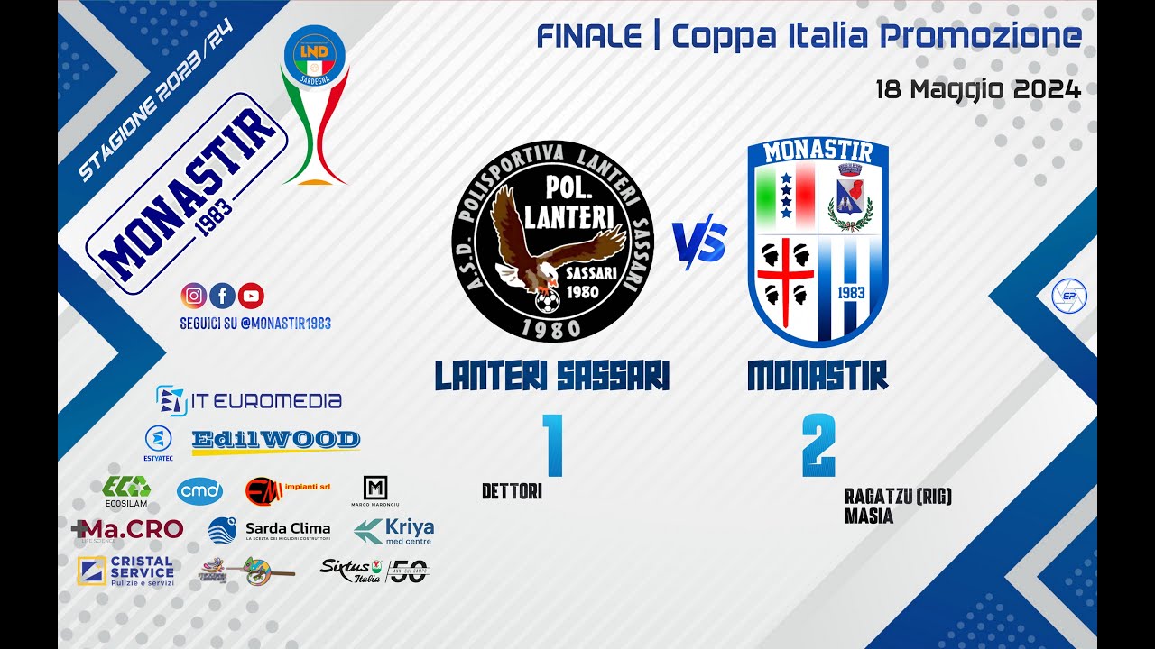 18/05/2024 Lanteri Sassari - Monastir (Gol e Highlights)