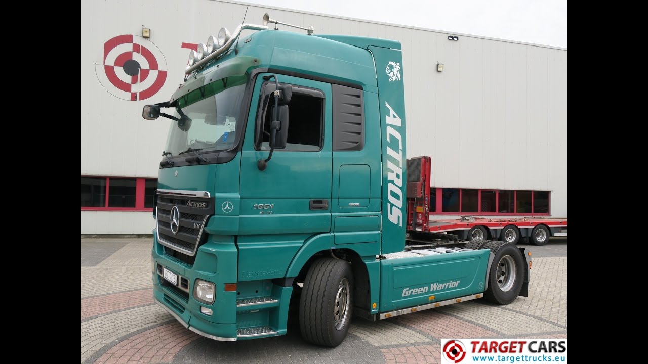 740633 MERCEDES ACTROS 1851LS V8 510HP 4X2 TRUCK TRACTOR 04-07 713774KM GREEN EURO5
