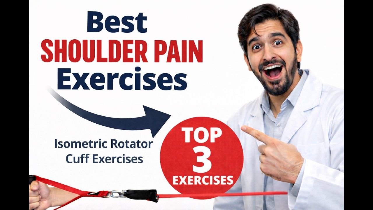 Best Shoulder Pain Exercises/ Rotator Cuff Tendinopathy/ Isometric Rotator Cuff Exercises