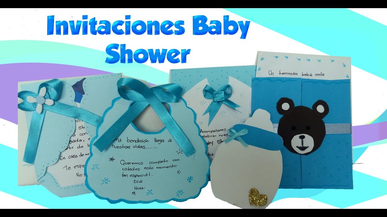 COMO HACER INVITACIONES PARA BABY SHOWER 🧒NIÑO