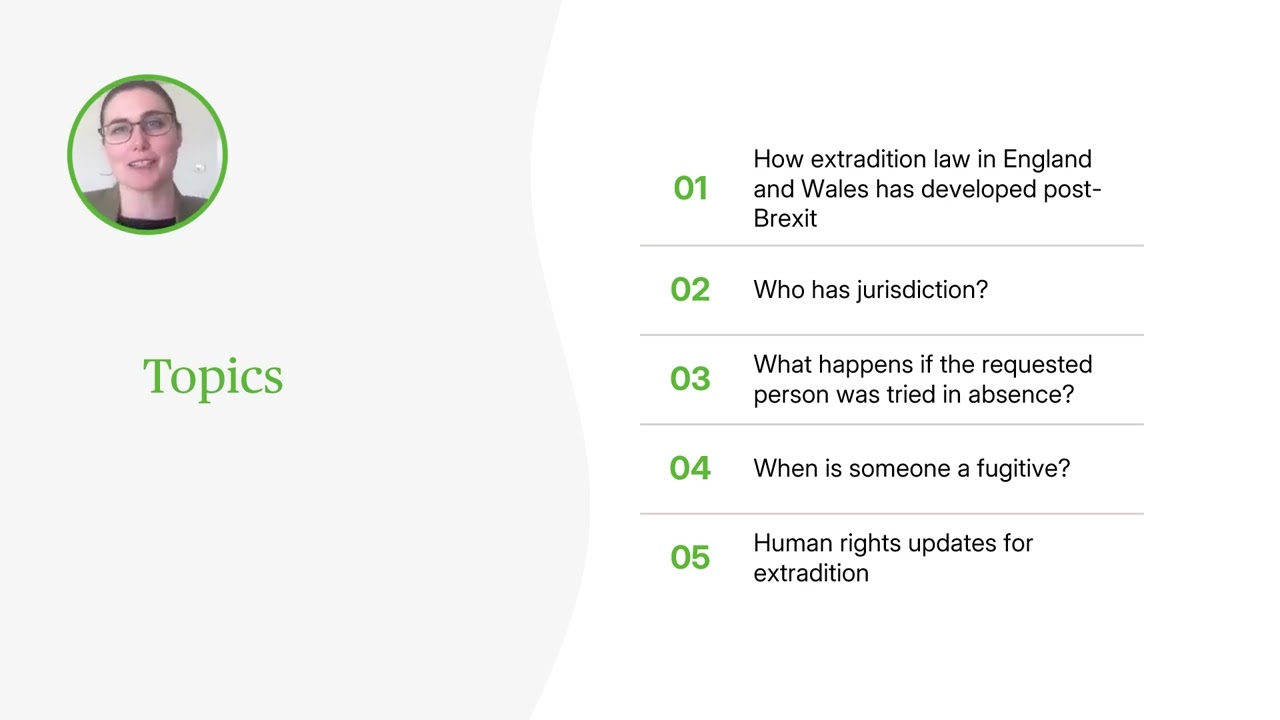 Extradition Law in England & Wales - Key Themes Explored - Webinar