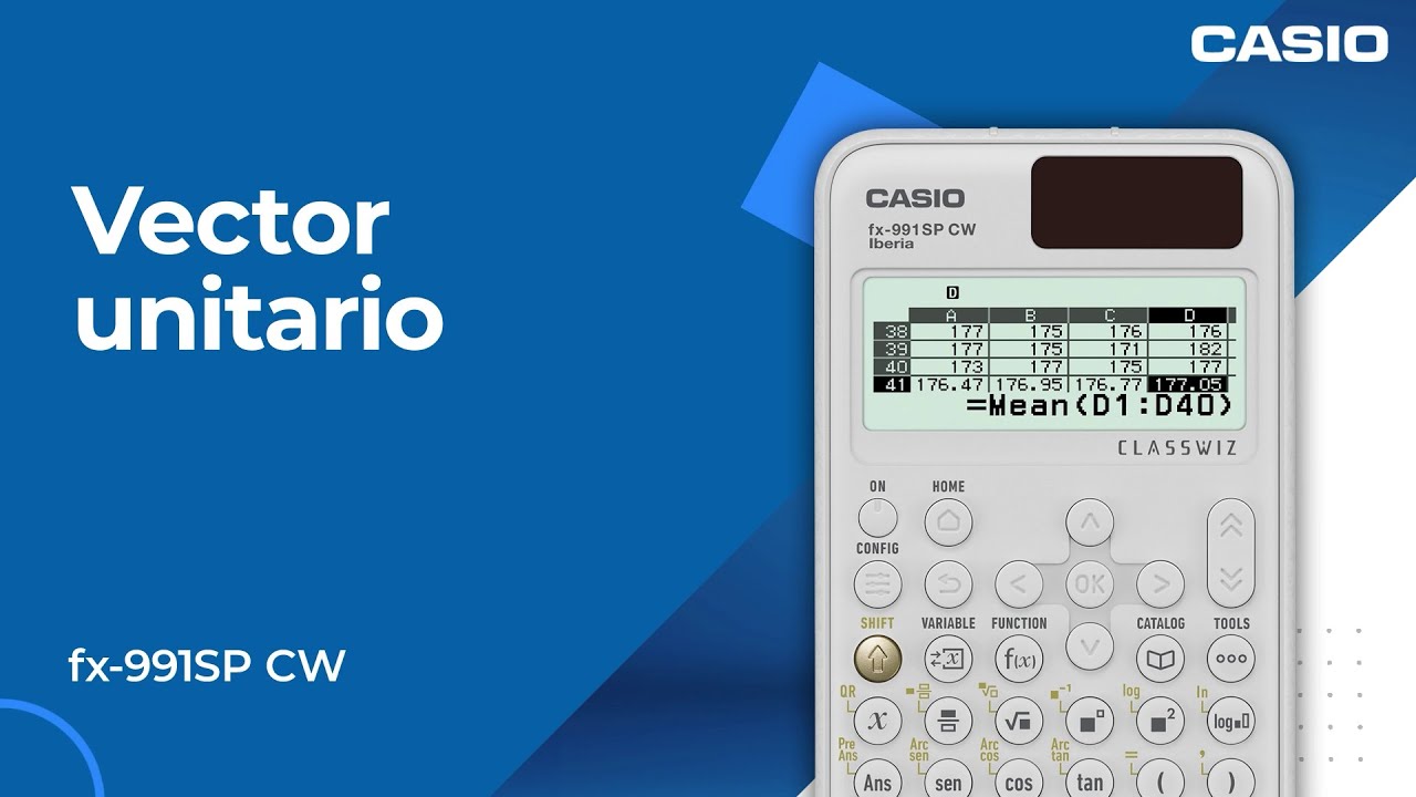 Casio ClassWiz - Cómo calcular el vector unitario