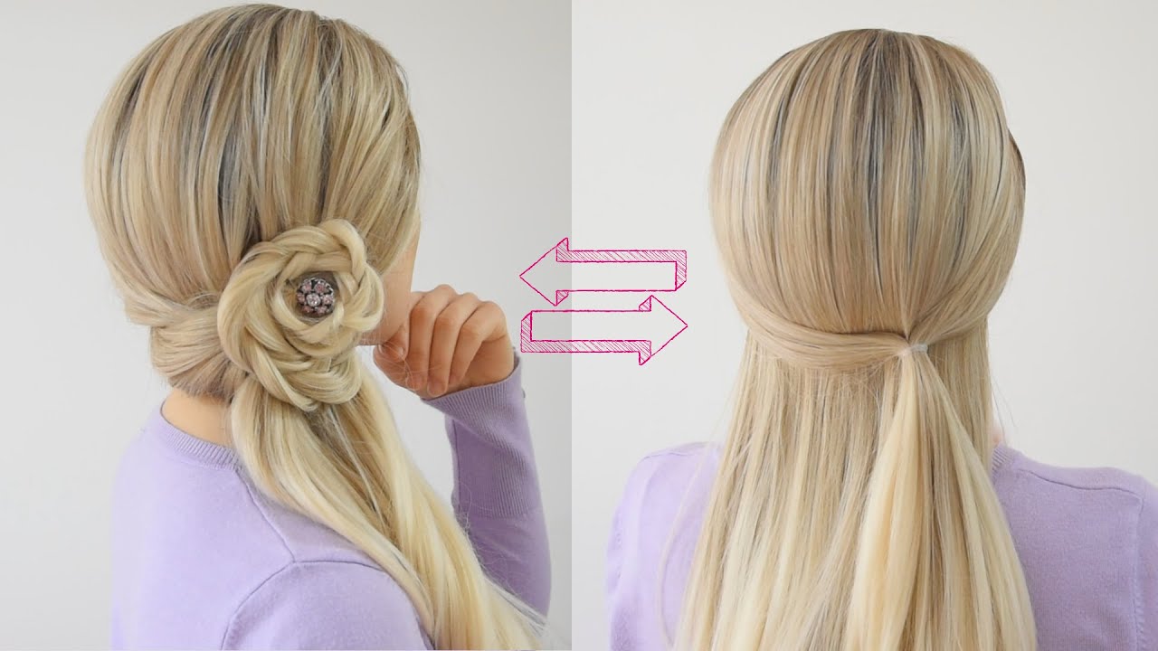 Acconciature FACILI e VELOCI per Ragazze | Lateral Rose Hairstyle