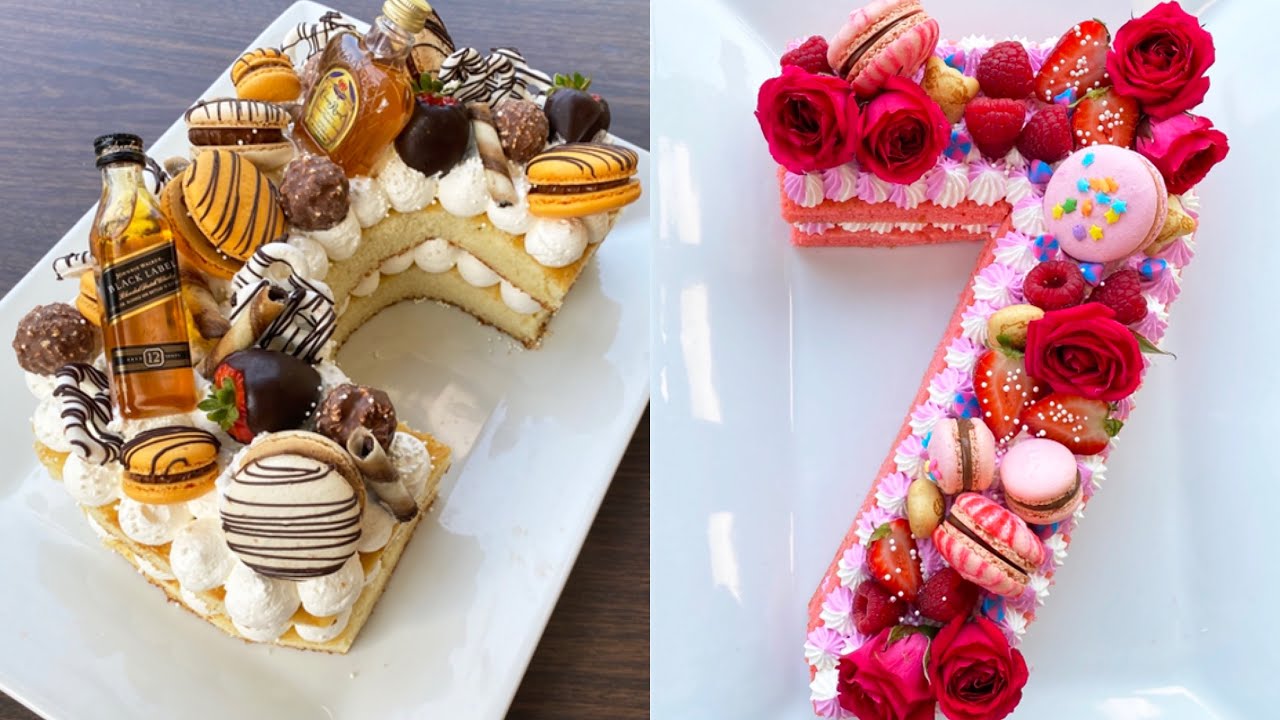 How to make number and letter cakes (letter C and number 7)