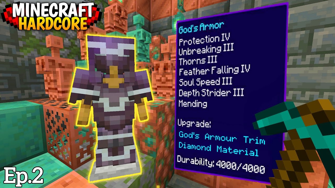 I Made a GOD ARMOUR🔥in Minecraft PE 1.22 | Hardcore Series Ep-2! (Hindi)