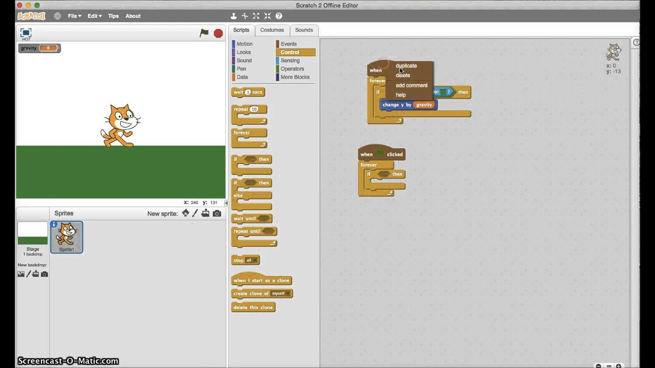 Scratch skills: How to make Jumping and gravity