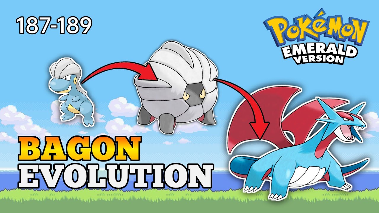 Pokemon Emerald - How To Evolve Bagon Into Shelgon And Salamence | Hoenn Pokedex