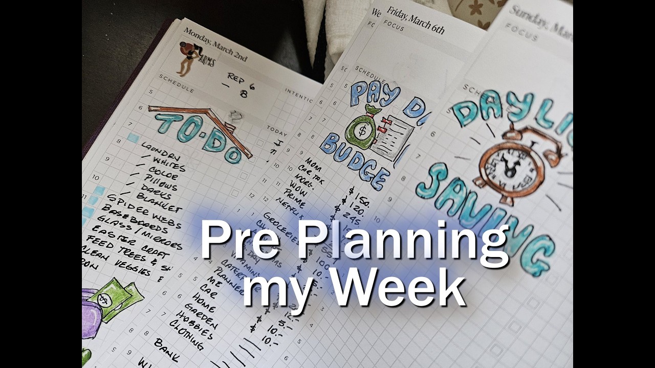How I pre plan my week in my planner