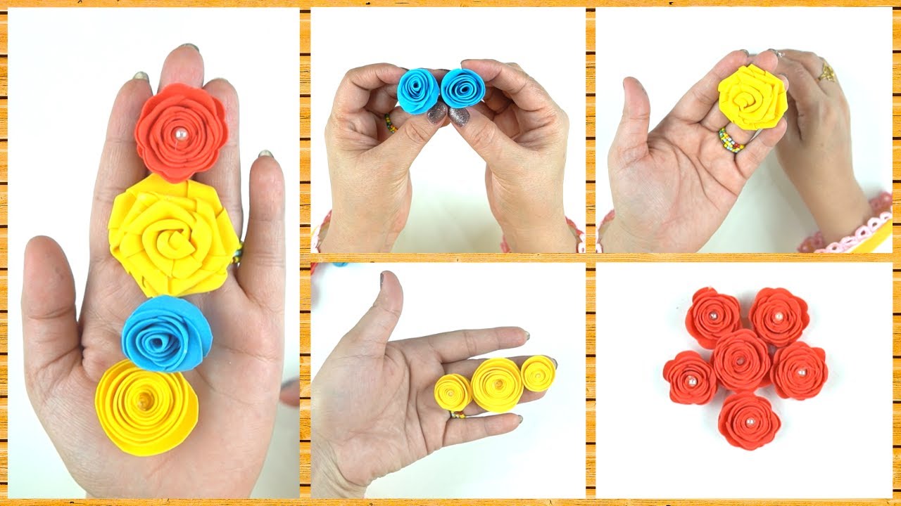 4 Easy Way to Make Roses - Super Easy Tricks to Make Rose - DIY - Rose Flower Making