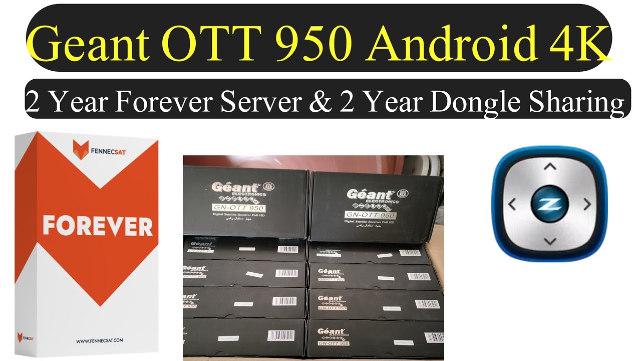 Geant GN-OTT 950 Dual Tuner Android 4K Review & Complete Software And Forever Server Detail