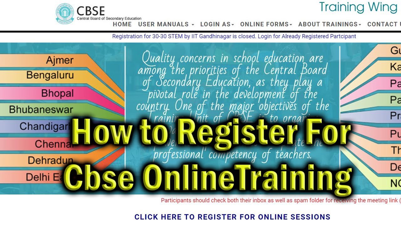How to Register on CBSE Training Portal / How To Register for CBSE Free Online  Courses