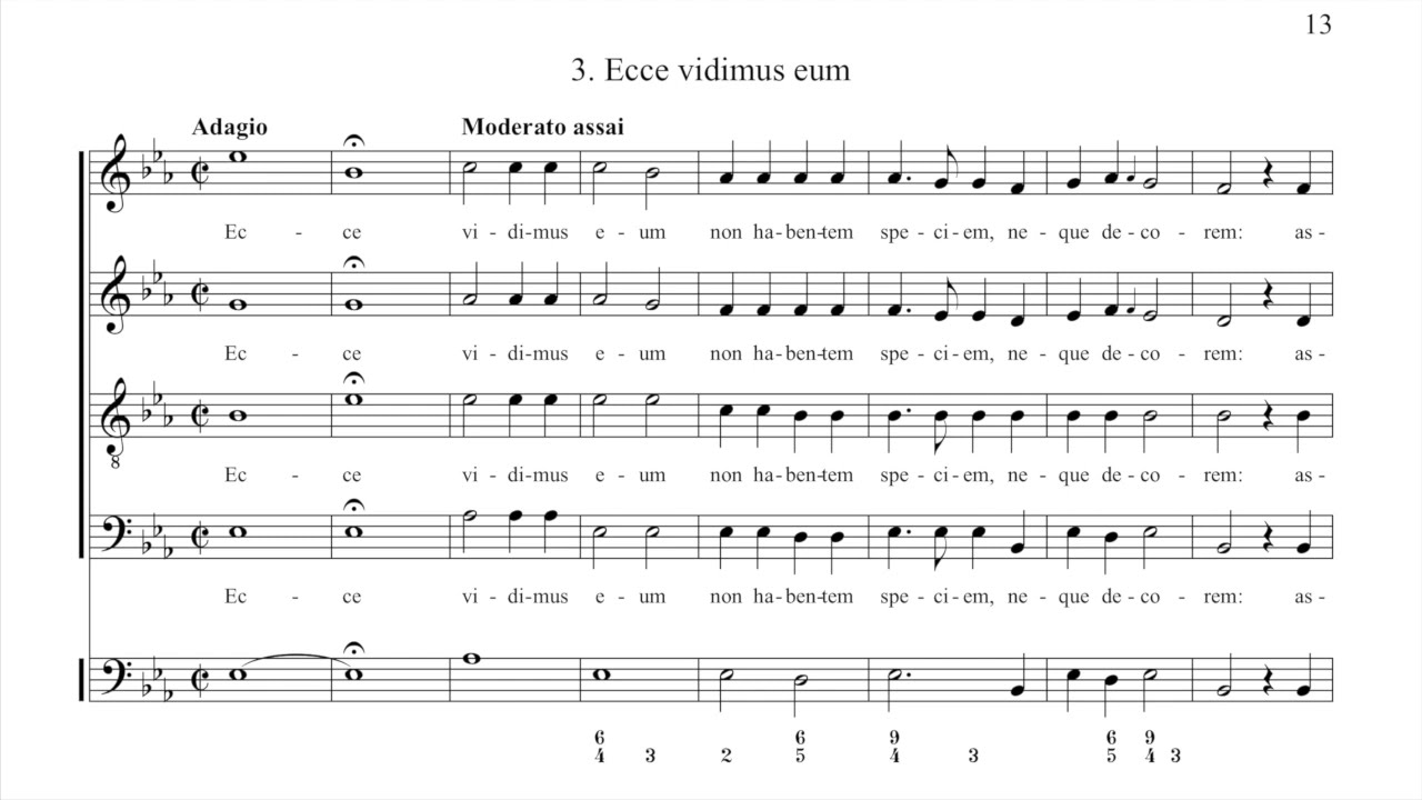 Michael Haydn - Responsoria in Coena Domini - 3. Ecce vidimus eum [Score video]