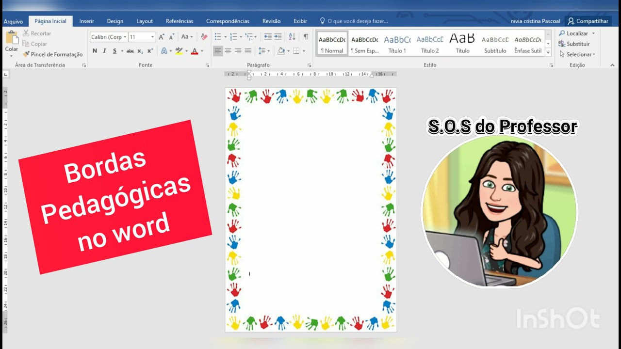 Bordas pedagógicas no word