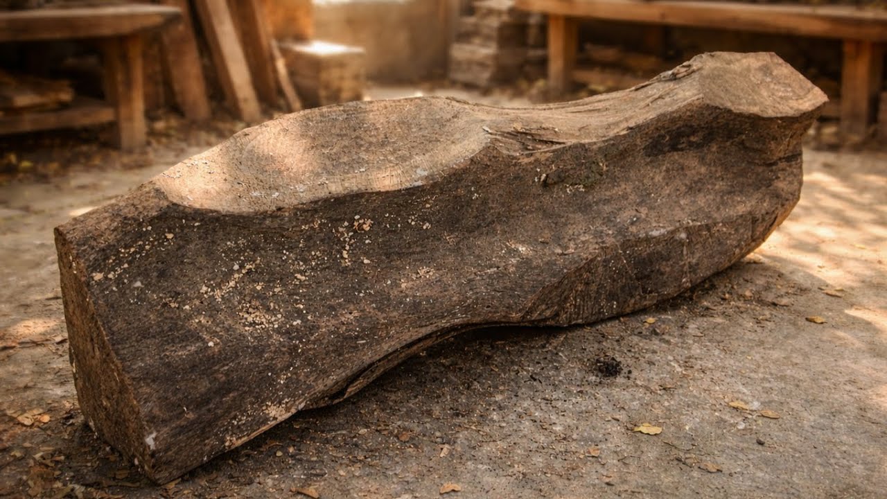 From a Giant Tree to a Massive Wabi-Sabi Tea Table