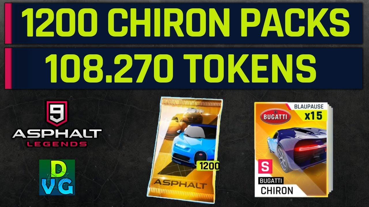 Asphalt 9 | OPENING 1200 CHIRON PACKS ! 108.270 Tokens - INSANE LUCK