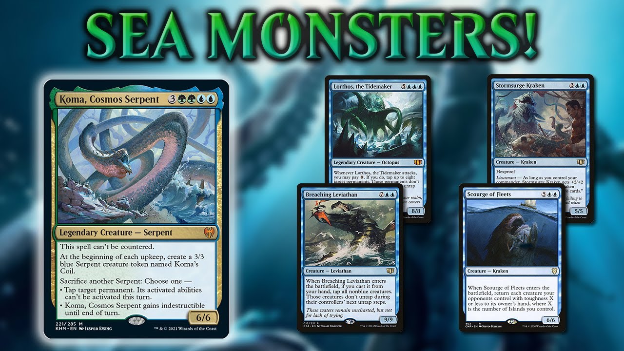 MTG Sea Monsters Deck | Koma EDH Commander gameplay | eedi H Channel