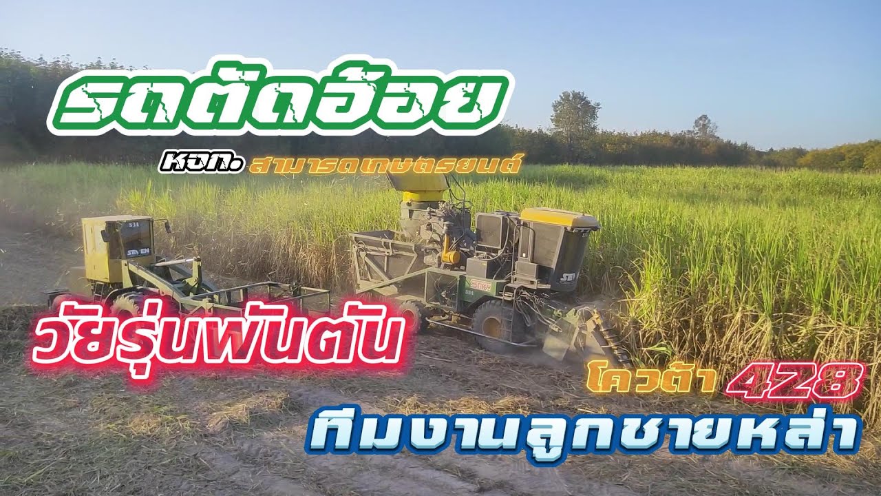 มาดูรถตัดอ้อย ของค่าย สามารถเกษตรยนต์ กับทีมงานลูกชายหล่าโควต้า 428