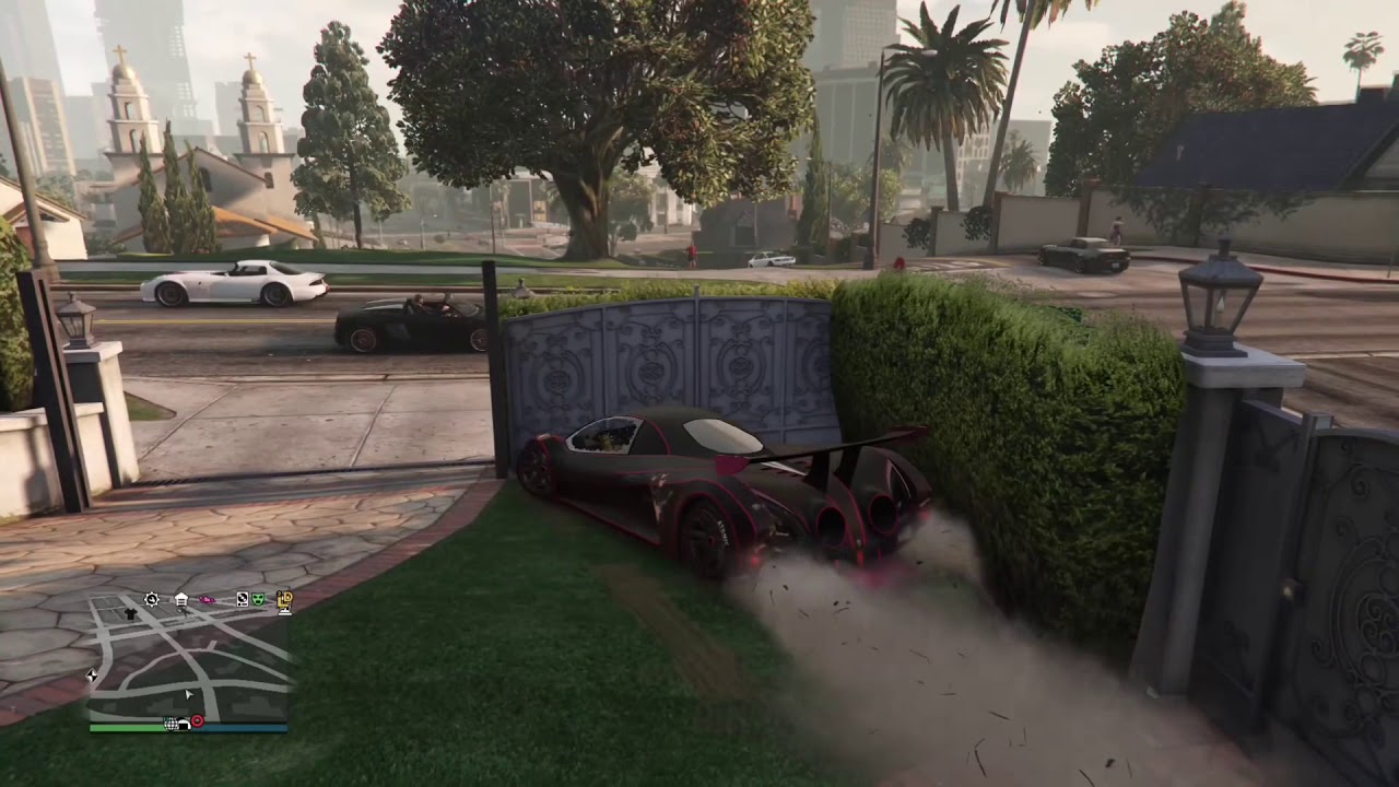 GTA V - Fence launching your car to the sky glitch