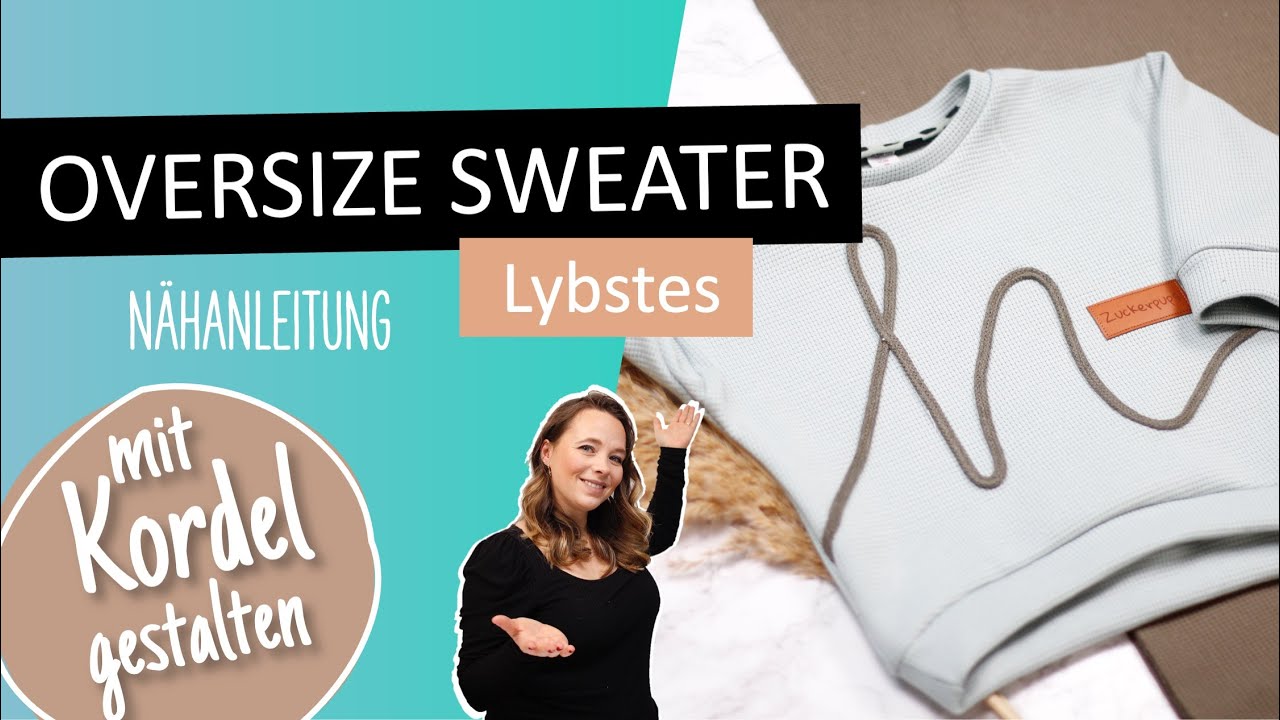 Das beliebteste Schnittmuster: Oversized Sweater von Lybstes // Kordel annähen